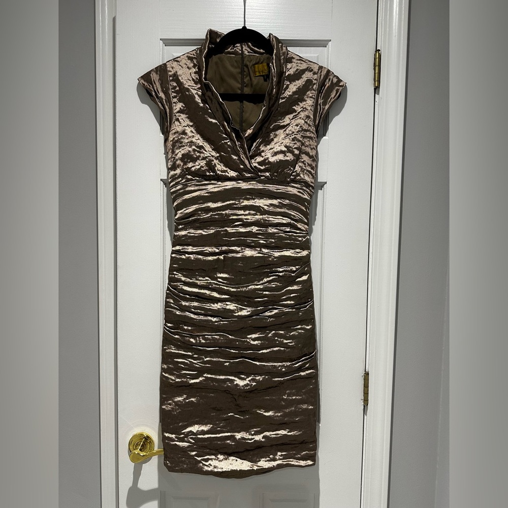 Nicole Miller Metallic Sheath Dress.